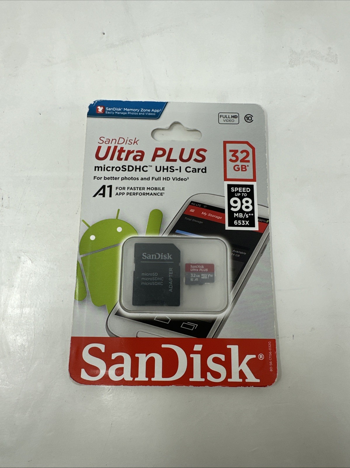 SanDisk Ultra Plus MicroSDHC UHS-I Card 32GB