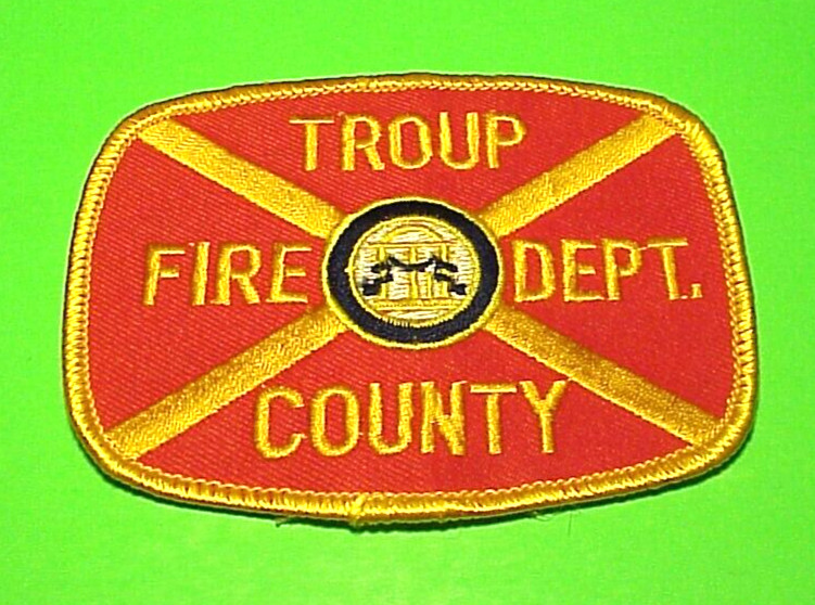 TROUP COUNTY  GEORGIA  GA  3" X 3 3/4"  FIRE DEPT  PATCH  FREE SHIPPING!!!