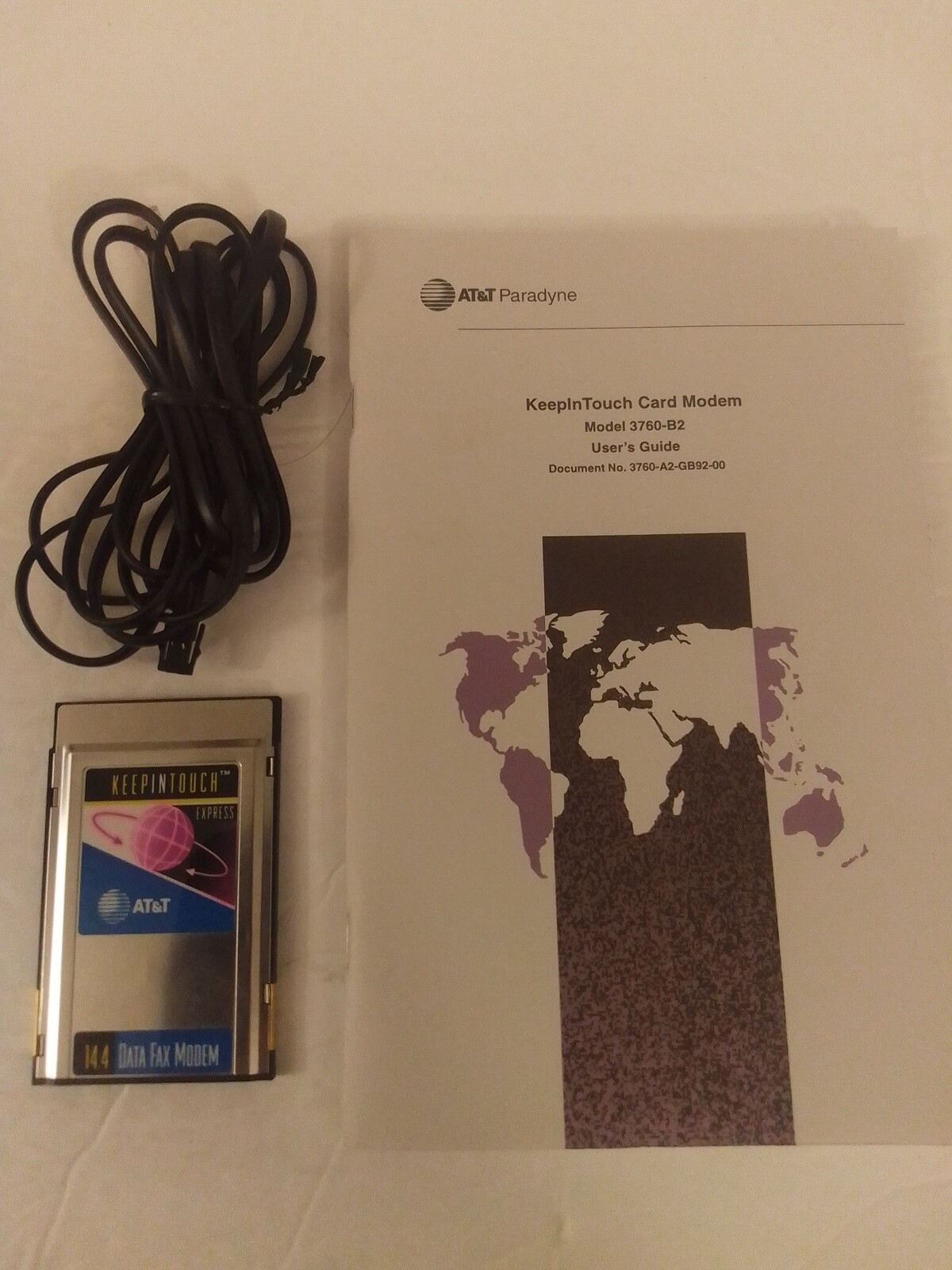 AT&T Keep In Touch PCMCIA Card 14.4 Modem For Laptops with PCMCIA Card Slot