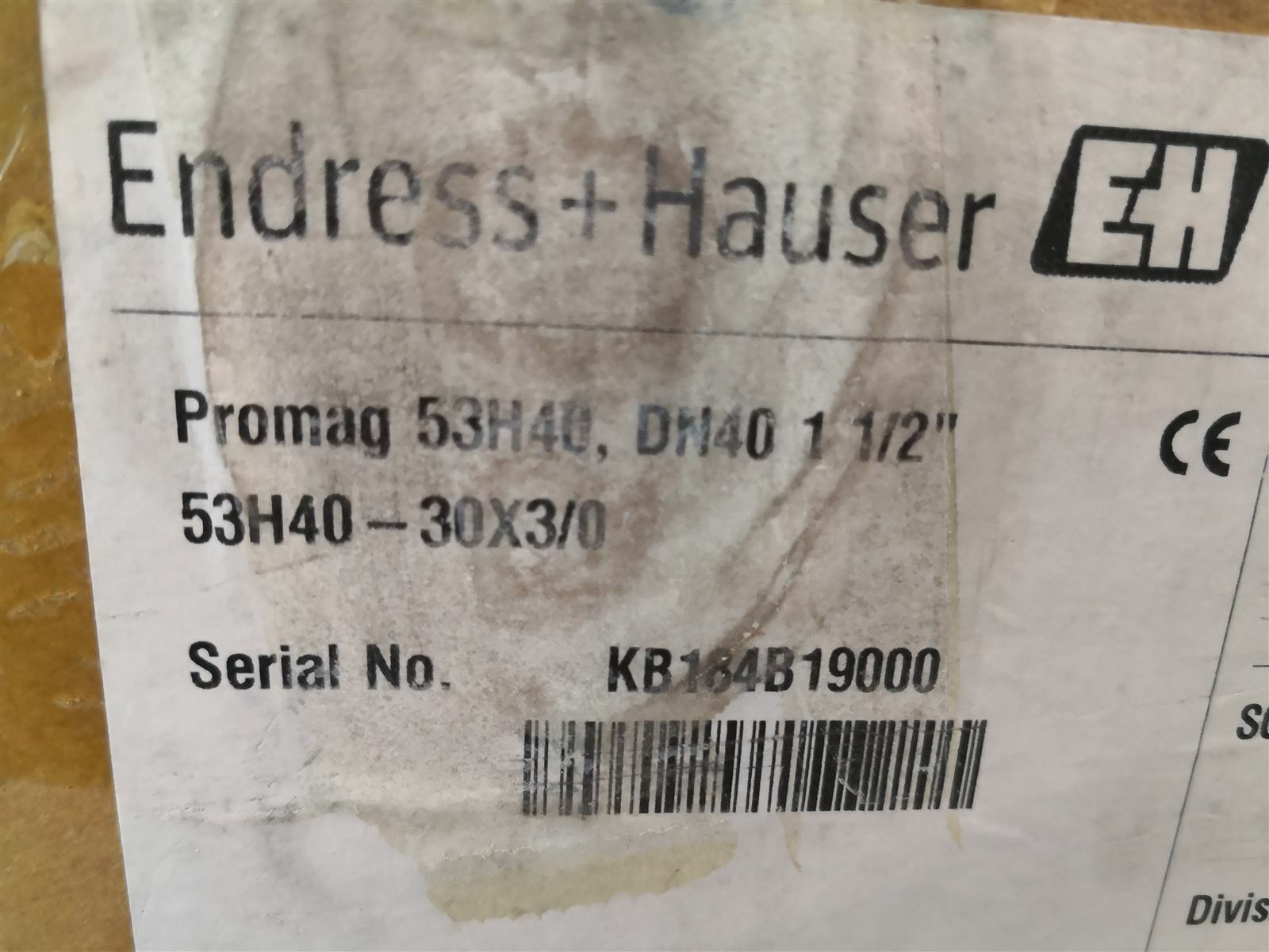 Endress + Hauser Promag 53H40-30X3/0 Flow Meter