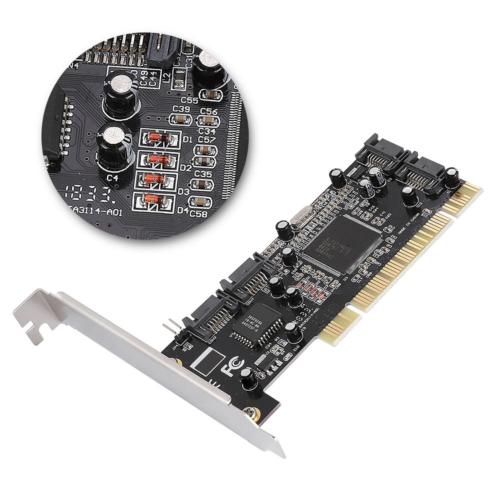 1 PCI 4 Port Fast Controller Card For Configuration NEW