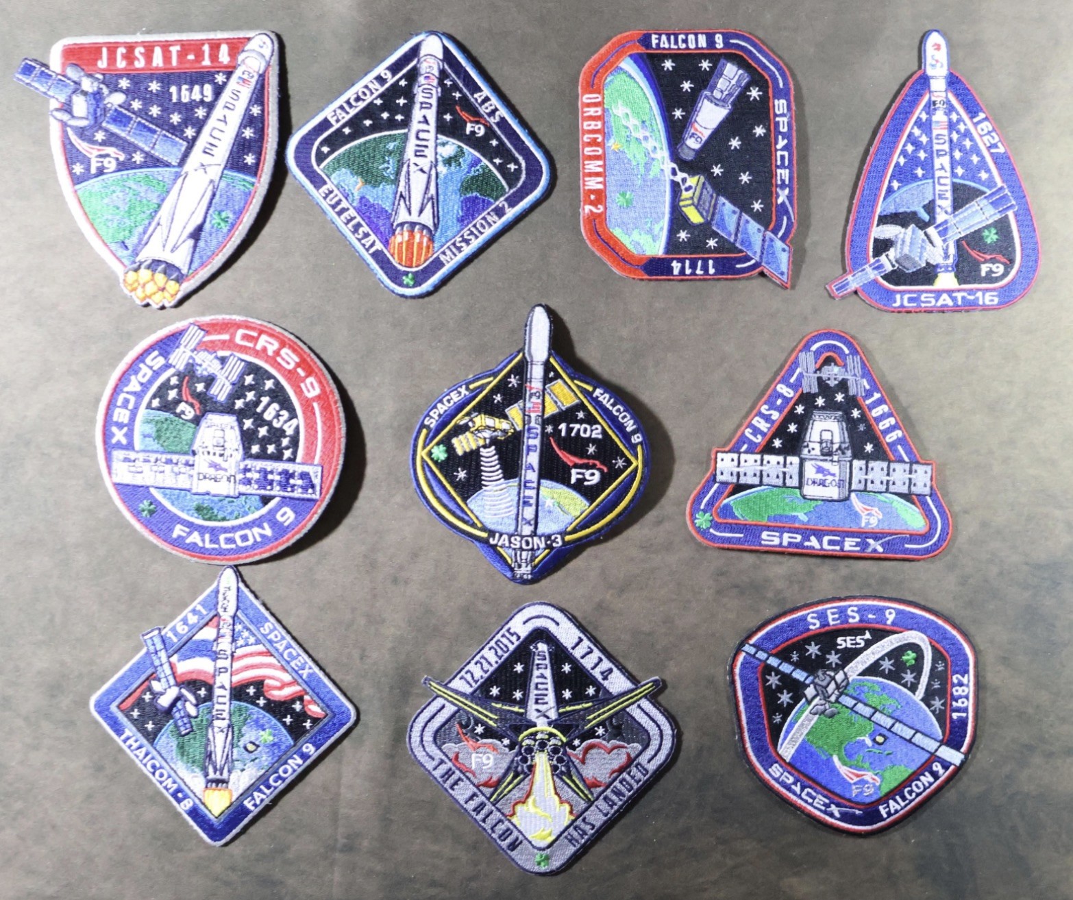 SpaceX Mission Patch Set / employee Only Numbered Patches  / UNIQUE / Authentic
