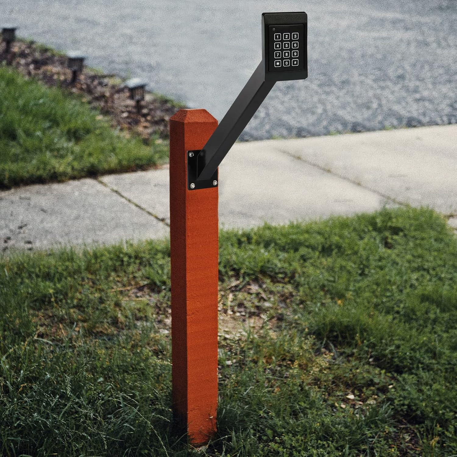 Keypad Mounting Post Bracket, Universal Gooseneck Keypad Pedestal for Automatic