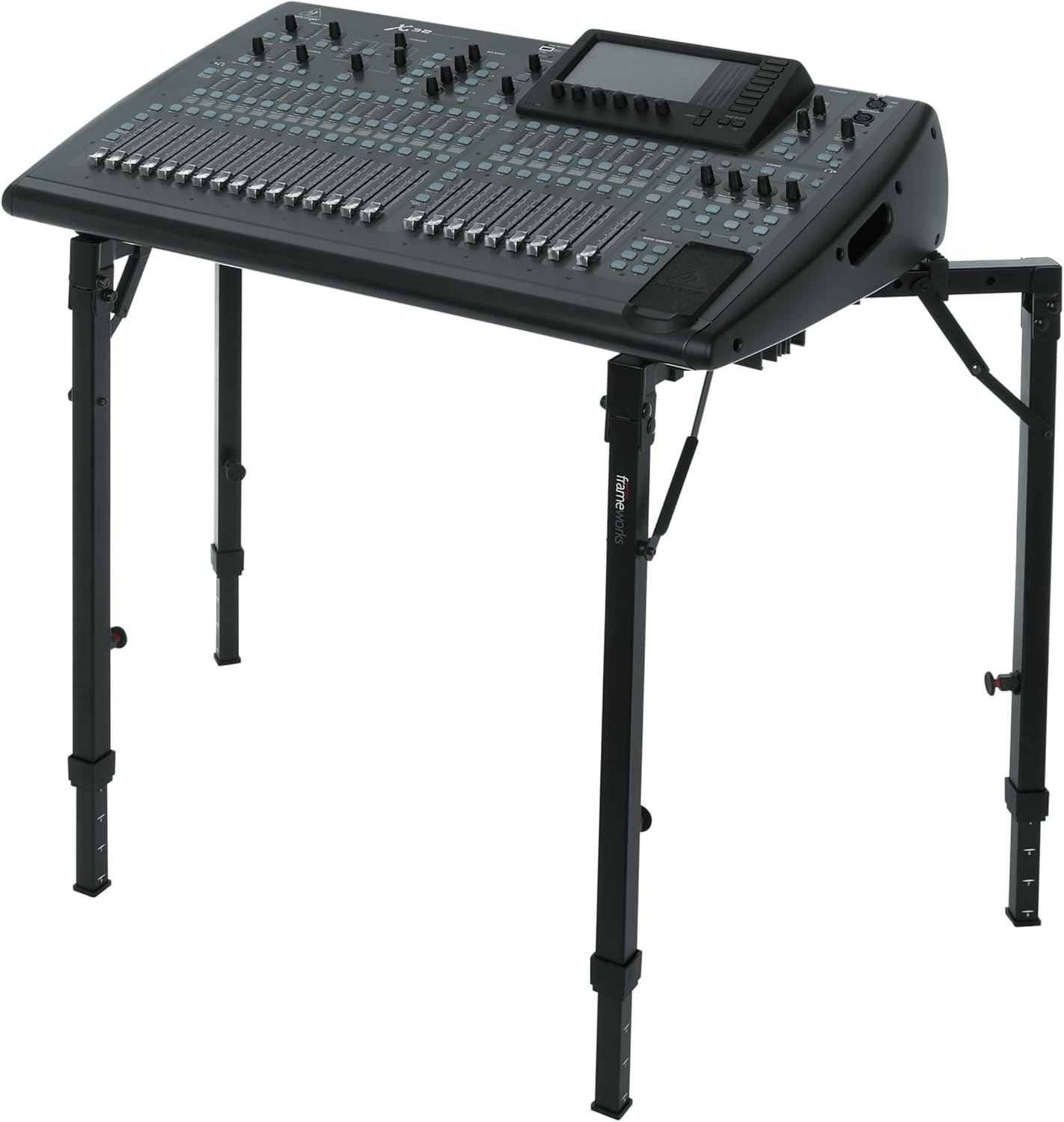 Frameworks Adjustable T-Stand Folding Workstation or Keyboard Stand, Weight Capa