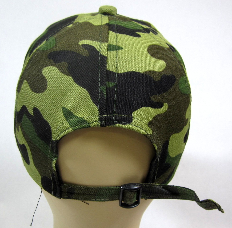 Lot of 2 HATS- CAMOUFLAGE BASEBALL CAP, COTTON ADJUSTABLE OUTDOOR --HT2924A