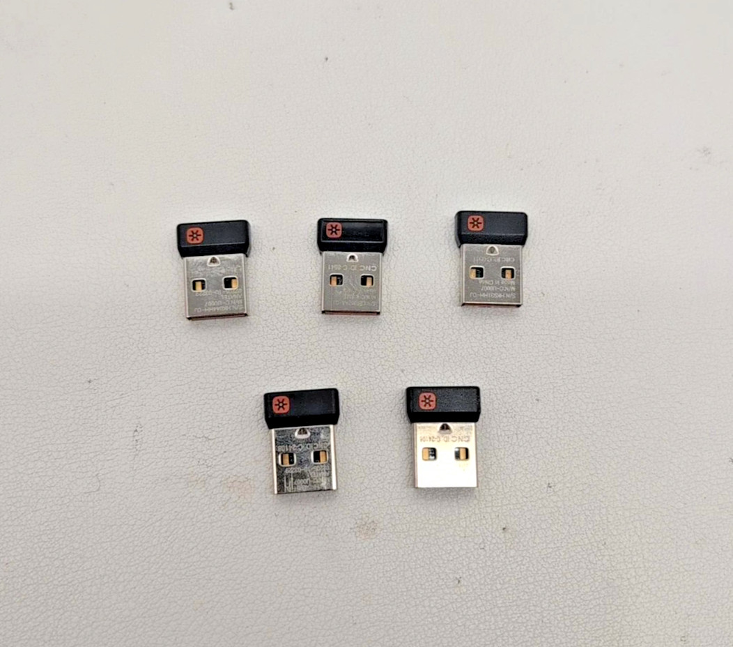 5 Logitech OEM Unifying USB Receiver for Wireless Mouse And Keyboard-2 Channels