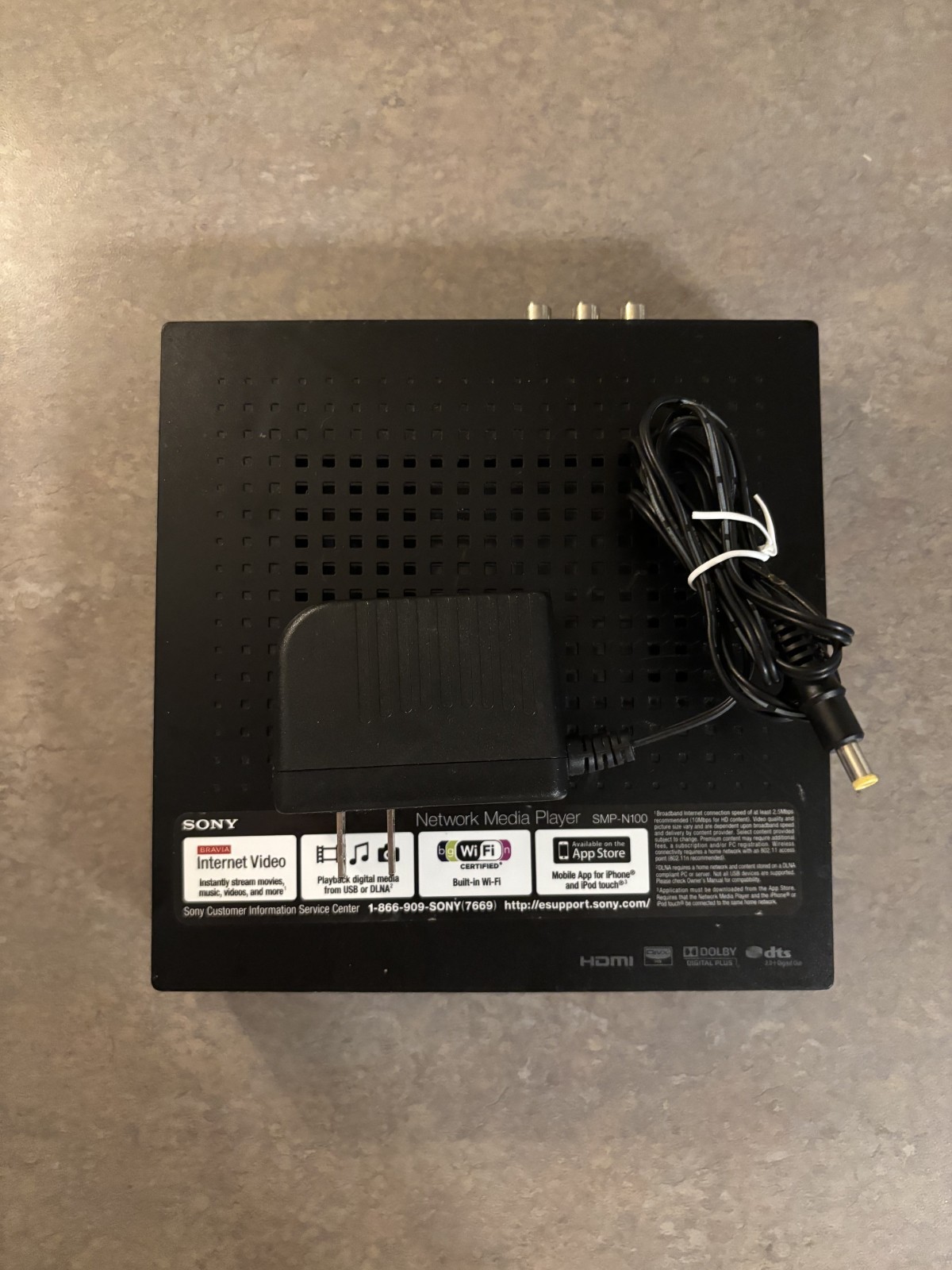 Sony SMP-N100 - Network Media Player - Wi-Fi