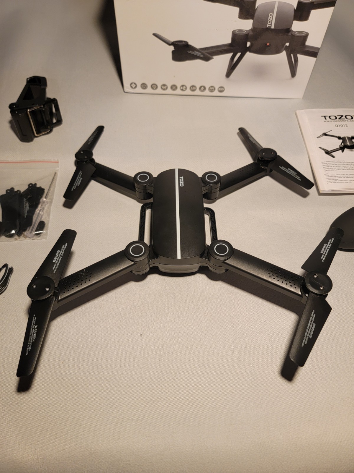TOZO Q1012 Quadcopter Drone w/ Camera, WiFi FPV, Remote Control, Black