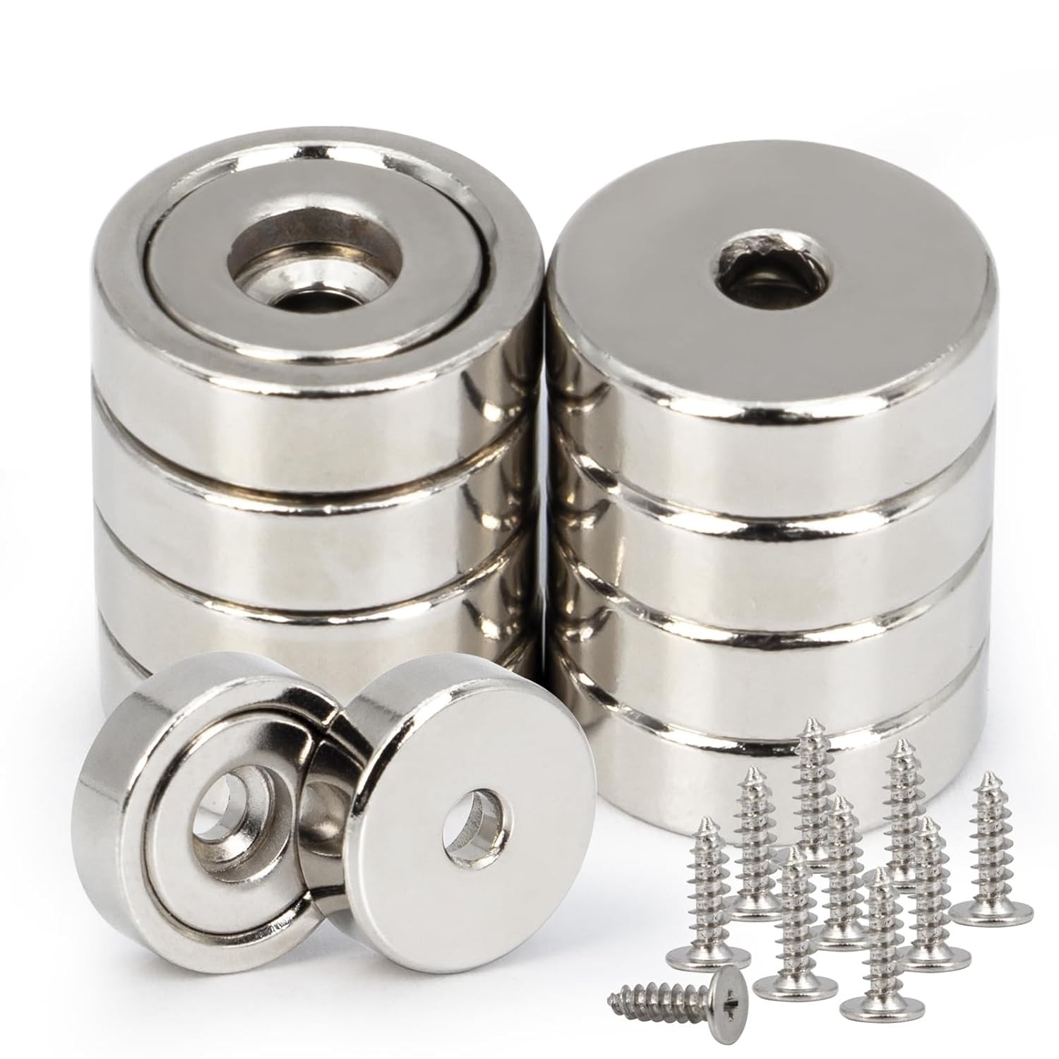 Round Base Rare Earth Neodymium Pot Magnets,for Industrial Purposes Heavy Duty,S