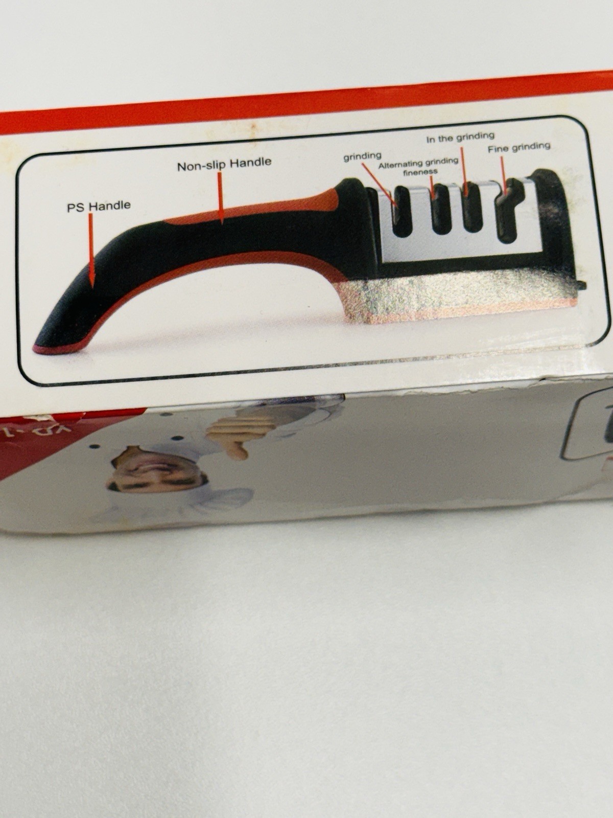 Kitchen Knife Sharpener 3 Stage Manual Tungsten Steel Sharpening Tool Handheld