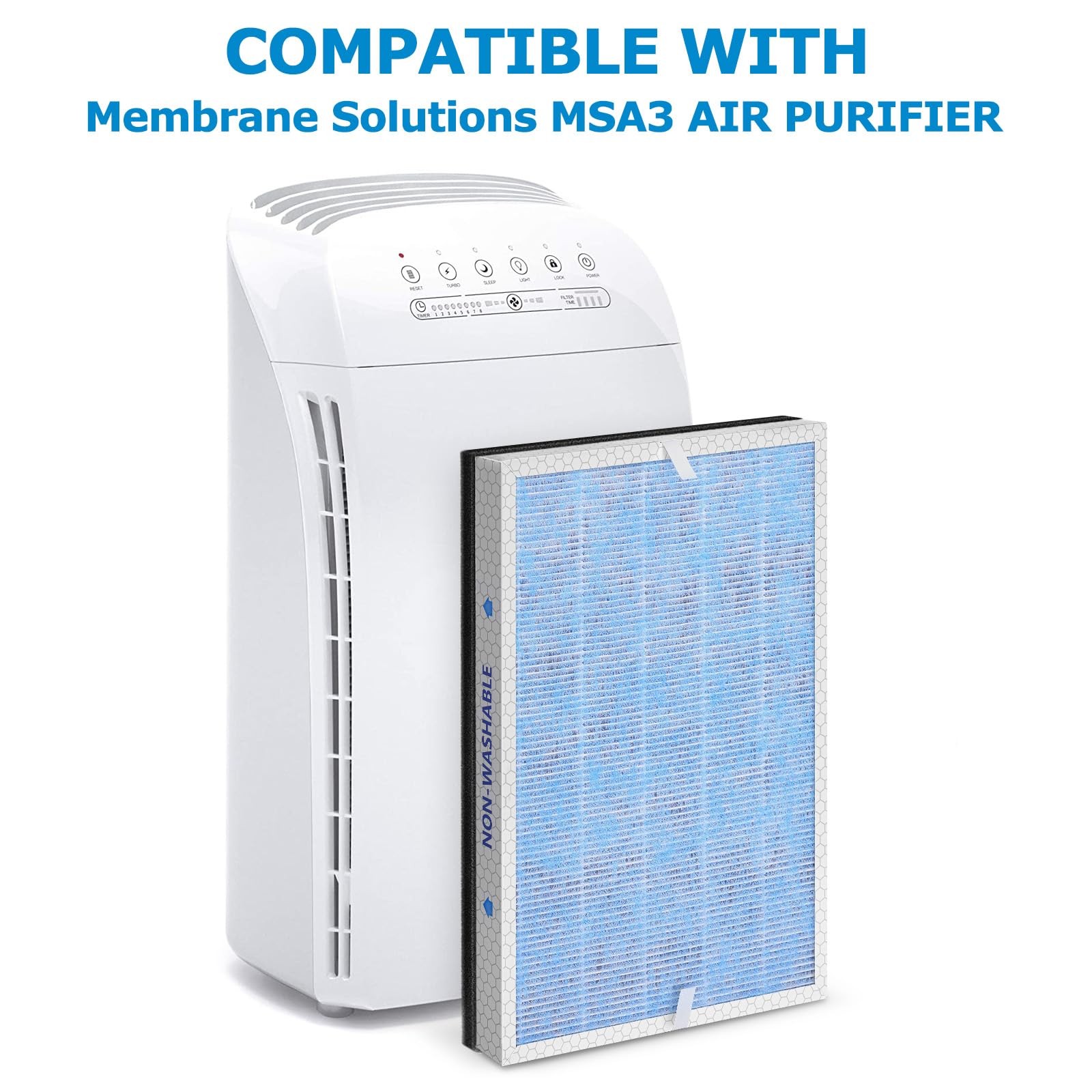 MSA3 Replacement Filter 2-Pack for Membrane Solutions Air Purifier