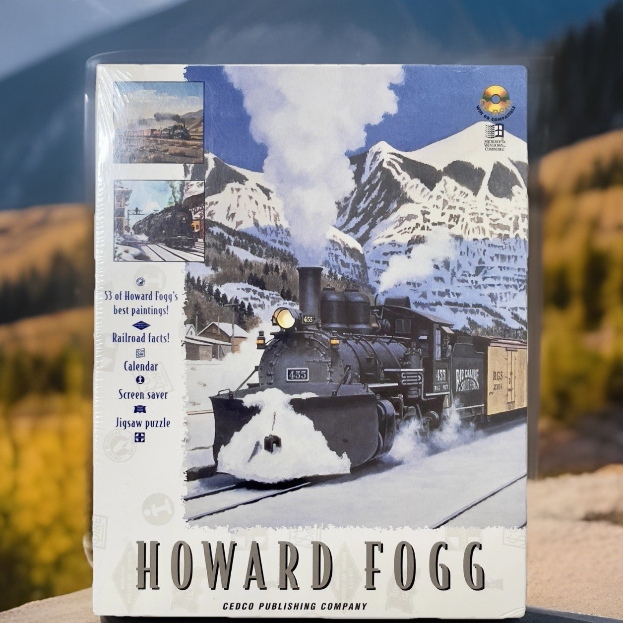 Vintage Howard Fogg Railroading Themed Software Screen Saver Calendar Win 3.1+