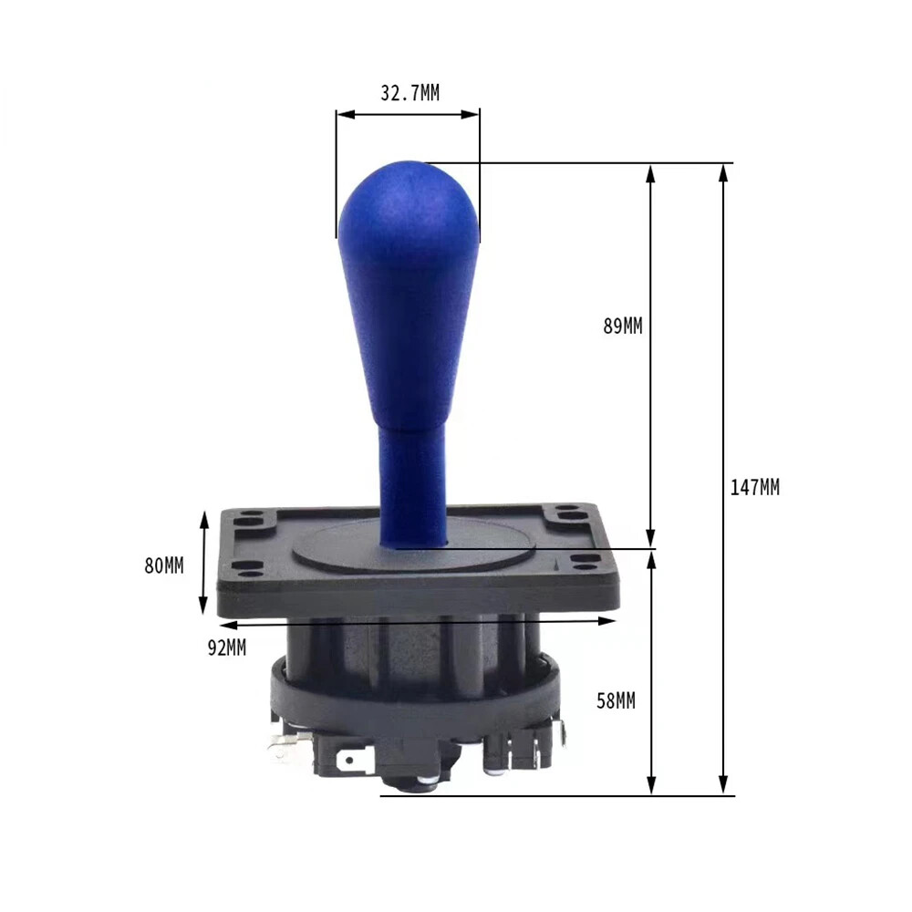 NEW 100% HAPP JOYSTICK COMPETITION 8 WAY BLACK NEW ARCADE MAME JAMMA JOYSTICK