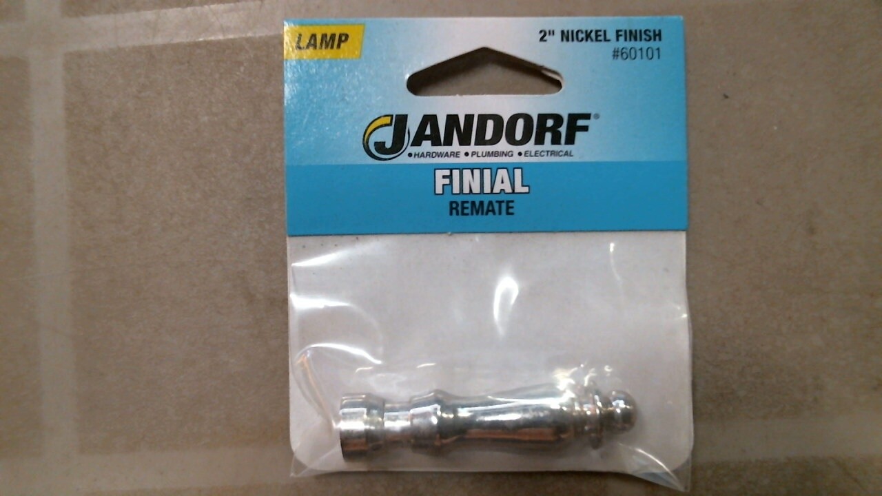 Jandorf 60101 Finial Remate 2" Nickel Spindle, FREE SHIPPING