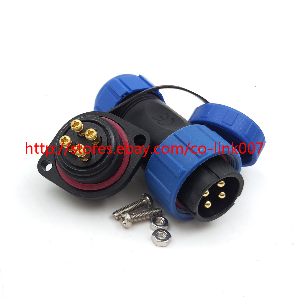 IP67 Welding Free 4pin Connector Industrial Plug Socket 30A Aviation Connector