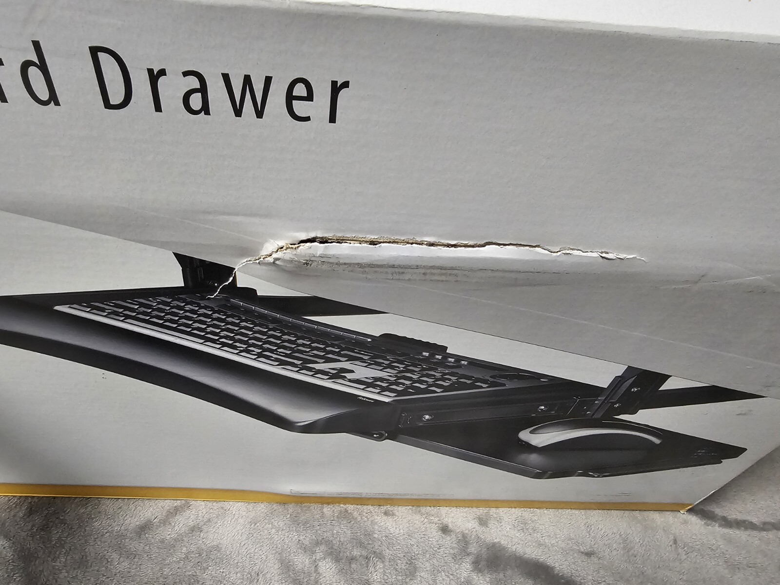 Fellowes Office Suites Underdesk Keyboard Drawer with instructions