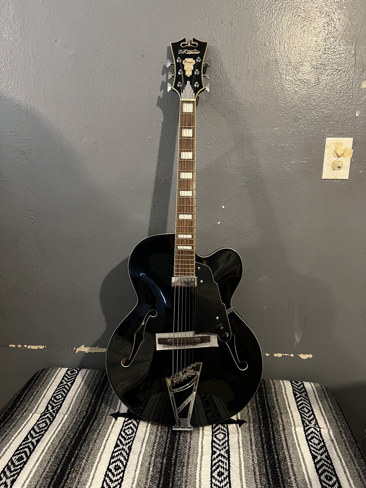 NEW D'Angelico Premier EXL-1 Hollow Body Color Black With Gig Bag