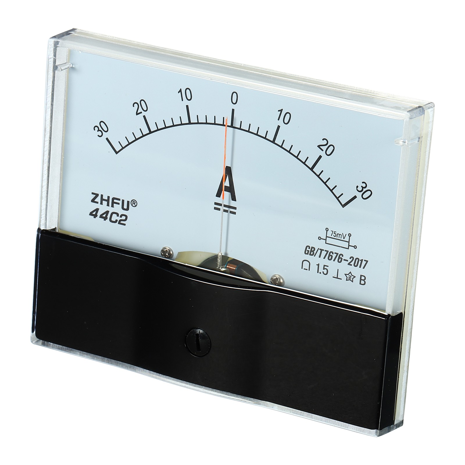 Analog Panel Ammeter, 44C2-30A Ampere Meter Current Tester(DC 0-30A)