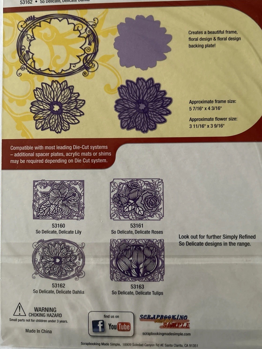 DELICATE DAHLIA 2 Piece Die Set By Scrapbooking Made Simple