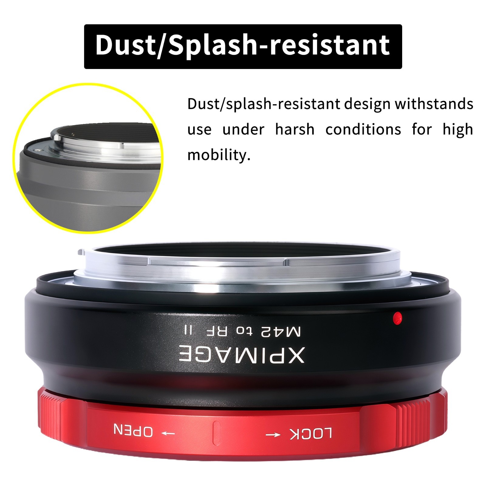 XPIMAGE Lens Mount Adapter Ring for M42 Screw Thread Lens to Canon EOS RF Camera