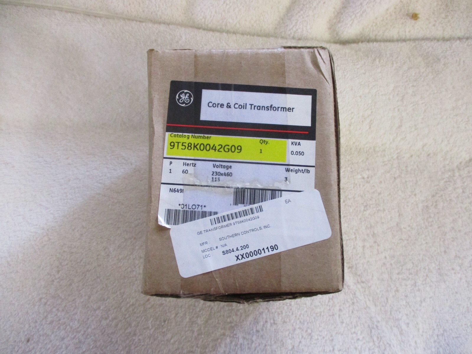 NIB GE Core & Coil Transformer     9T58K0042G09    FACTORY SEALED BOX