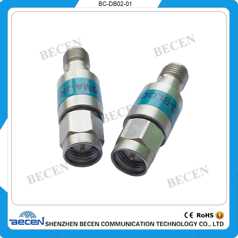 2pcs/lot DC Block SMA male to SMA female 50ohms DC-6G Free shipping