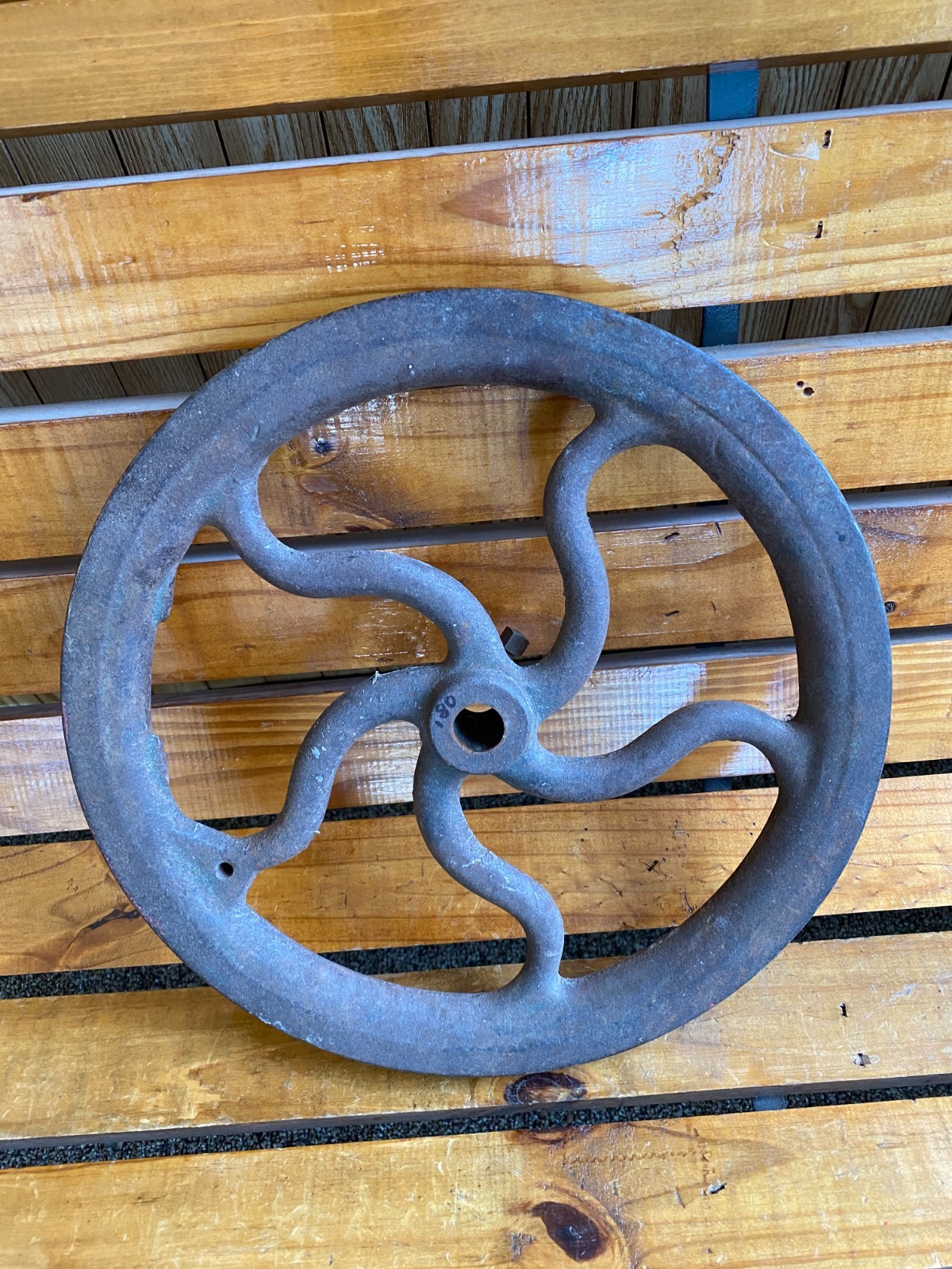 Vintage BLACKSMITH POST DRILL Flywheel