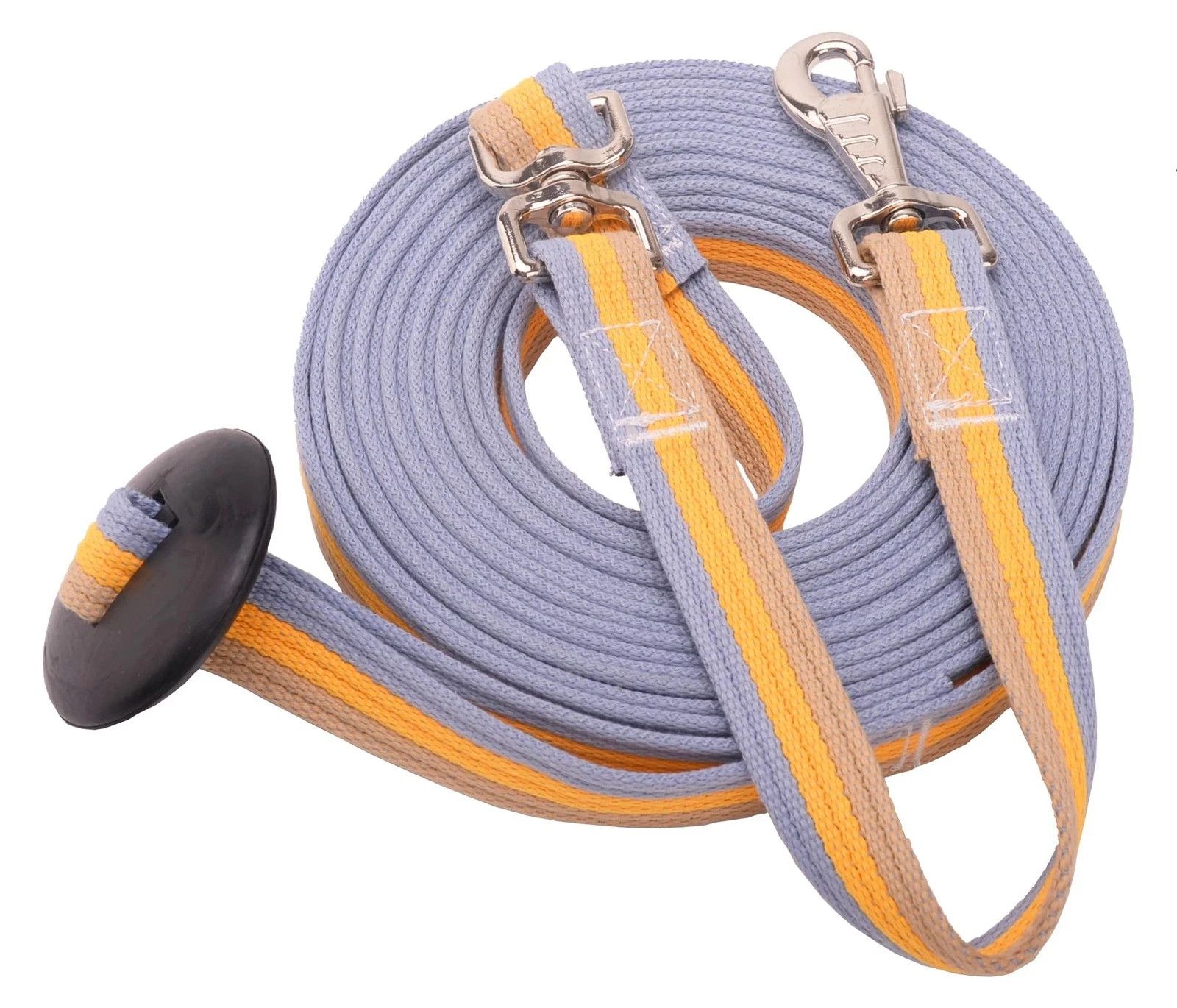 Cord Cotton Lunge Line with Rubber Stop，Equine Lunge Line for Horses with Swi...