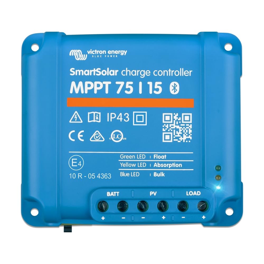 Victron Energy SmartSolar MPPT Solar Charge Controller 75V 15A, Blue