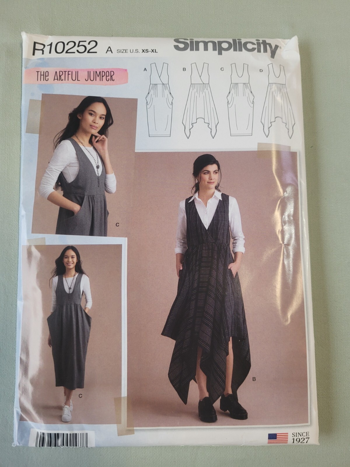 Boho Dress Artful Jumper Sewing Pattern XS-XL Simplicity 8944/R10252 OOP (6-24)