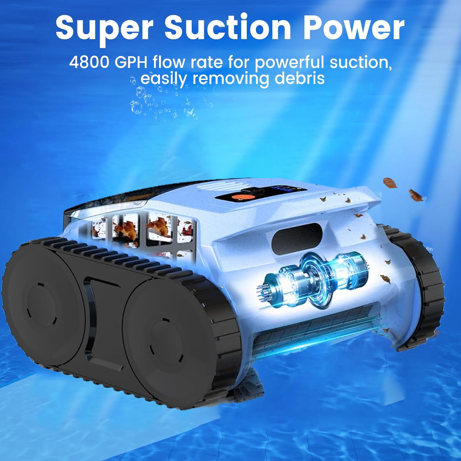 2026 Automatic Cordless Robotic Pool Vacuum for Inground Pools Wall Climbing