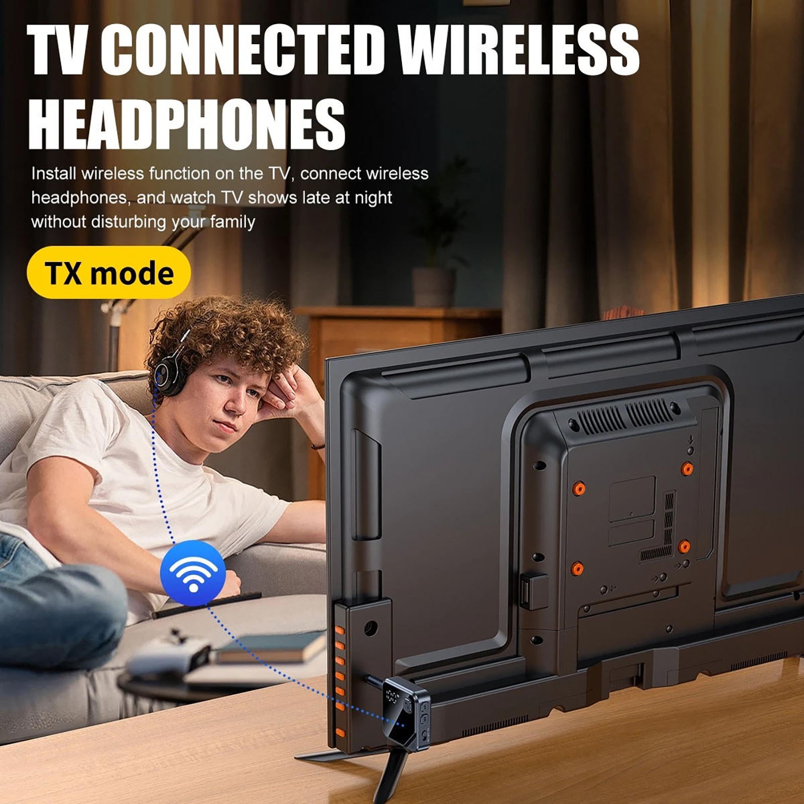 Bluetooth 5.4 Audio Adapter Transmitter Receiver with Hands-Free Mic AUX Jack