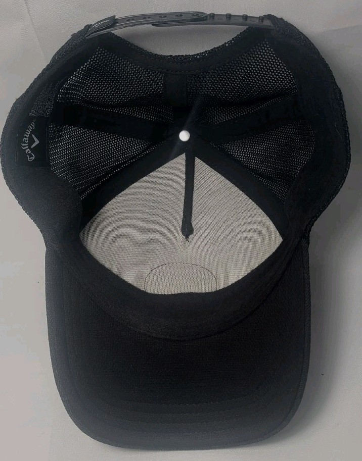 Callaway Golf "Designed in Carlsbad CA" Black Adjustable Snapback Hat Cap Used