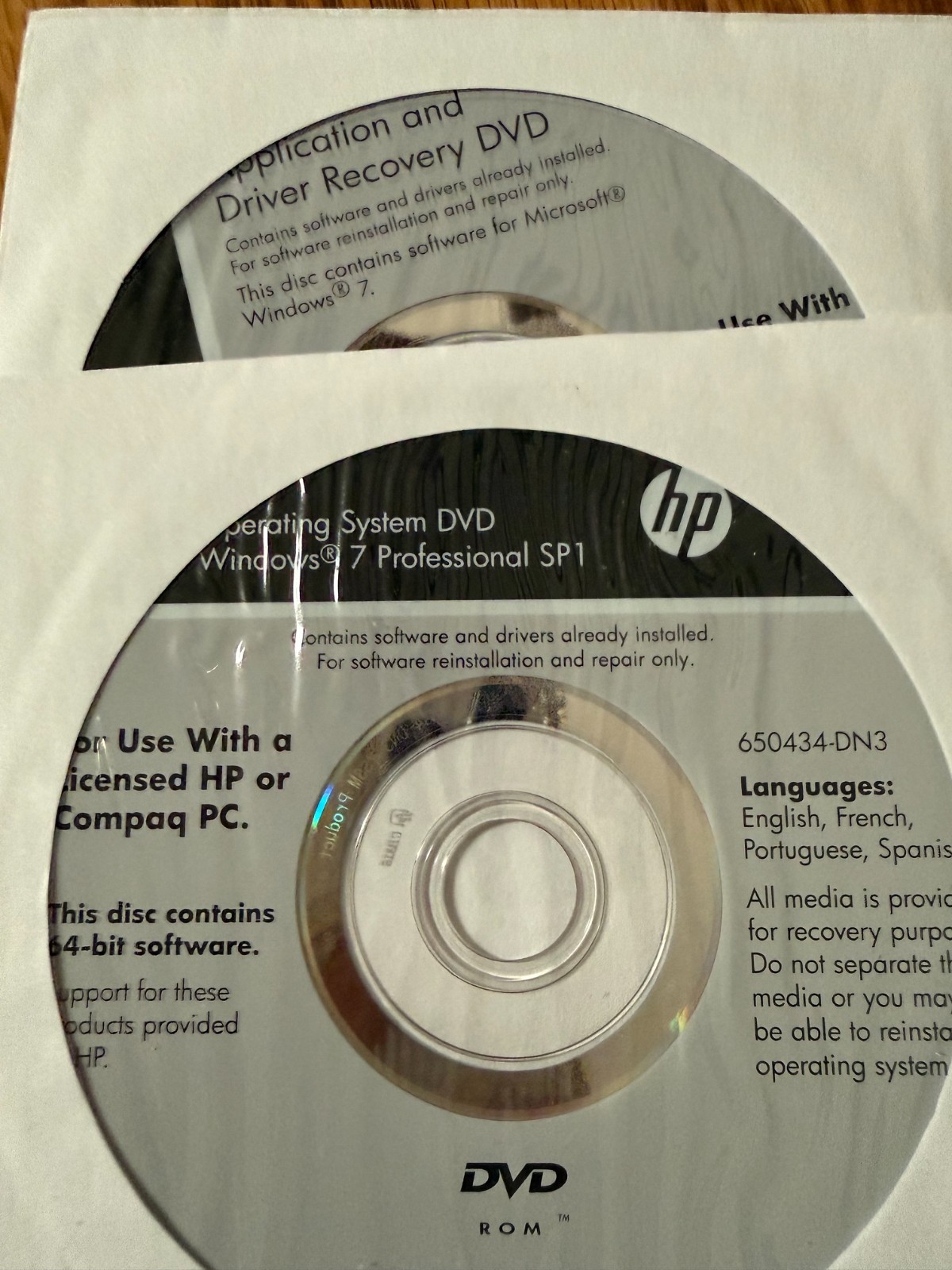 Microsoft Windows 7 Professional 64 bit DVD-NEW SEALED and RECOVERY DVD