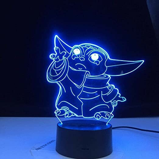 Grogu Baby Yoda led light bedtime star wars character baby kid toddler adult fan