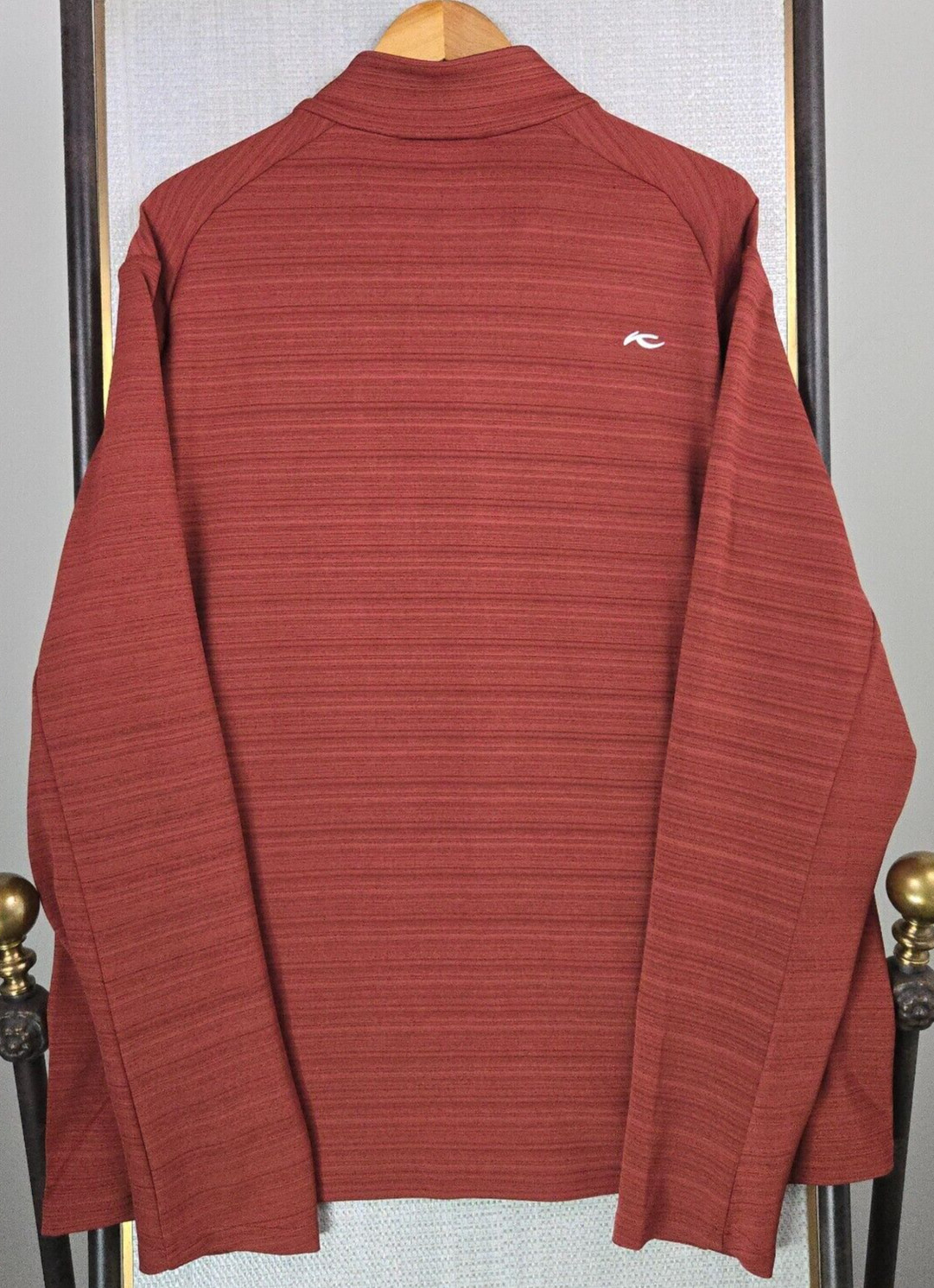 KJUS Full Zip Jacket Size 3XL NEW $279 Mens Performance Wicking Midlayer Rust