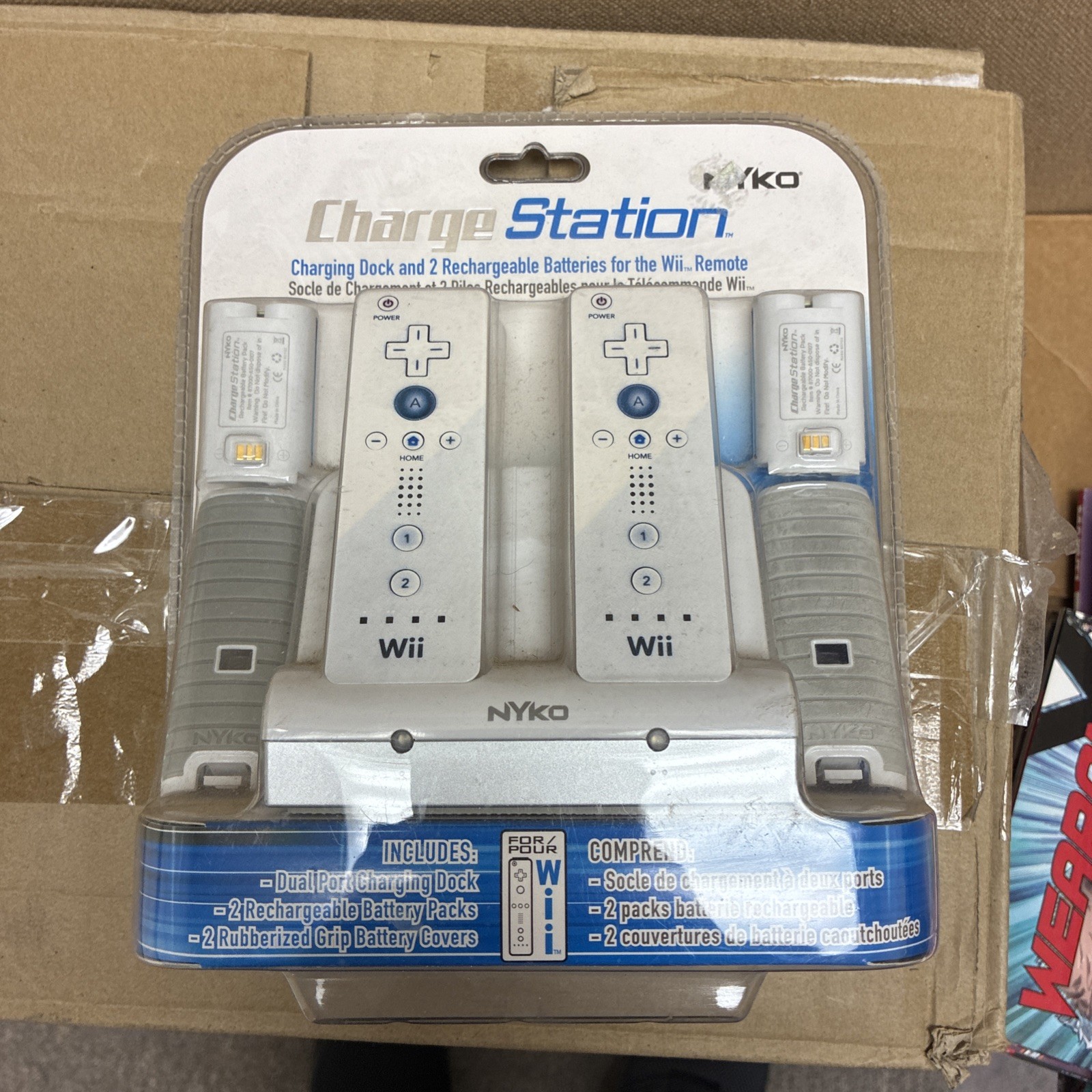 Nintendo Wii Nyko Charge Station Dock With Batteries Factory Sealed