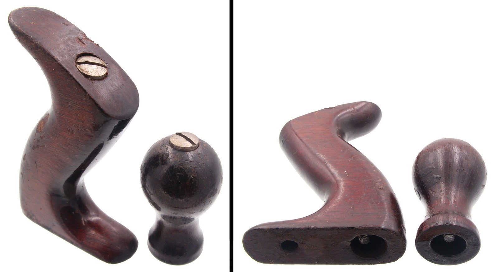 Orig. Rear Handle & Knob for Sears No. 5261 Smooth Plane - Screws - mjdtoolparts