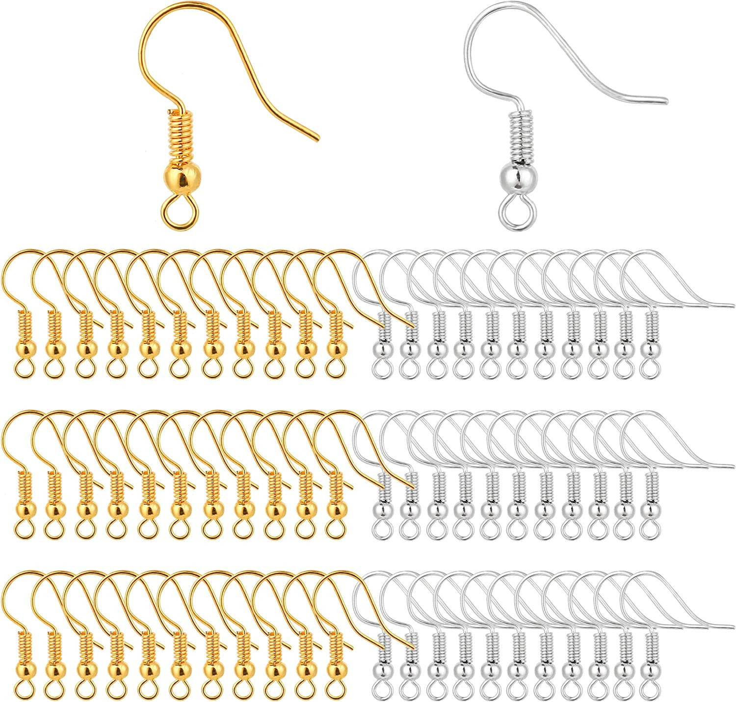 Bylion 400 Pieces Stainless Steel Earring Hooks, Fish Hooks Ear Wires French Wir