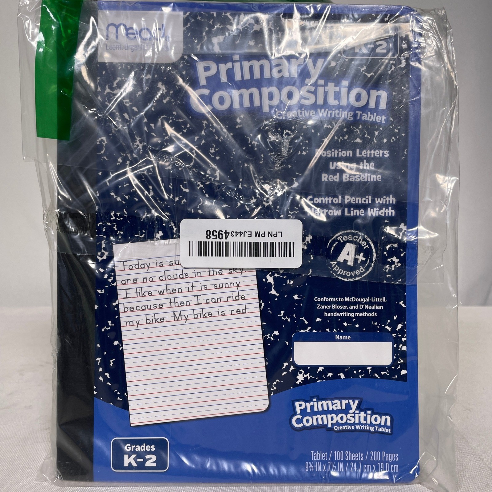 Mead Primary Composition K-2 Creative Writing Tablet 100 Sheets NEW