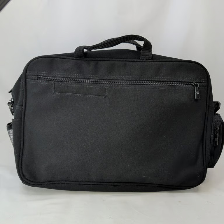 Google Laptop Bag Messenger Briefcase Black Embroidered Logo Promo New Polyester