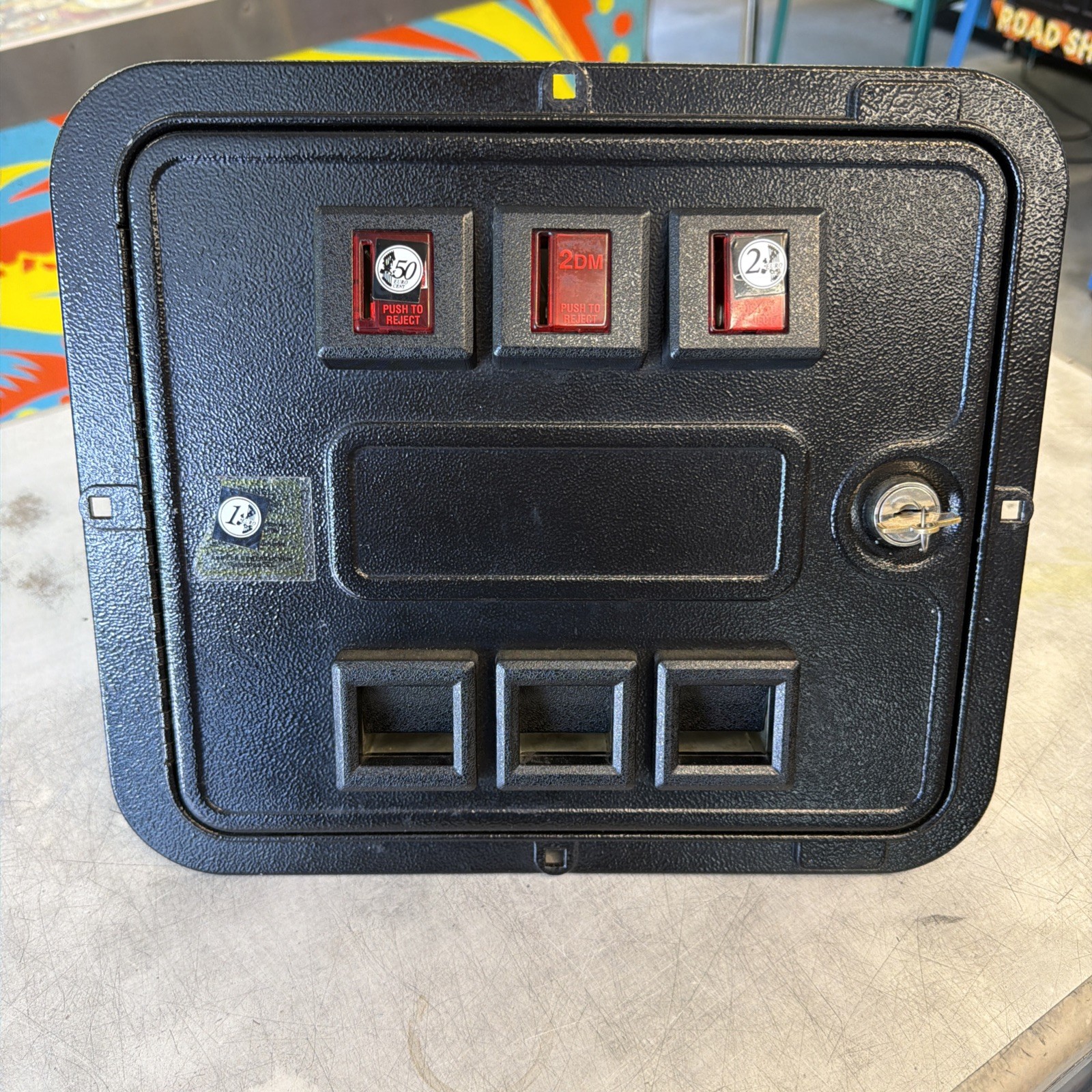 Used Williams Bally Pinball Coin Door With Wiring Harness 3 Slot
