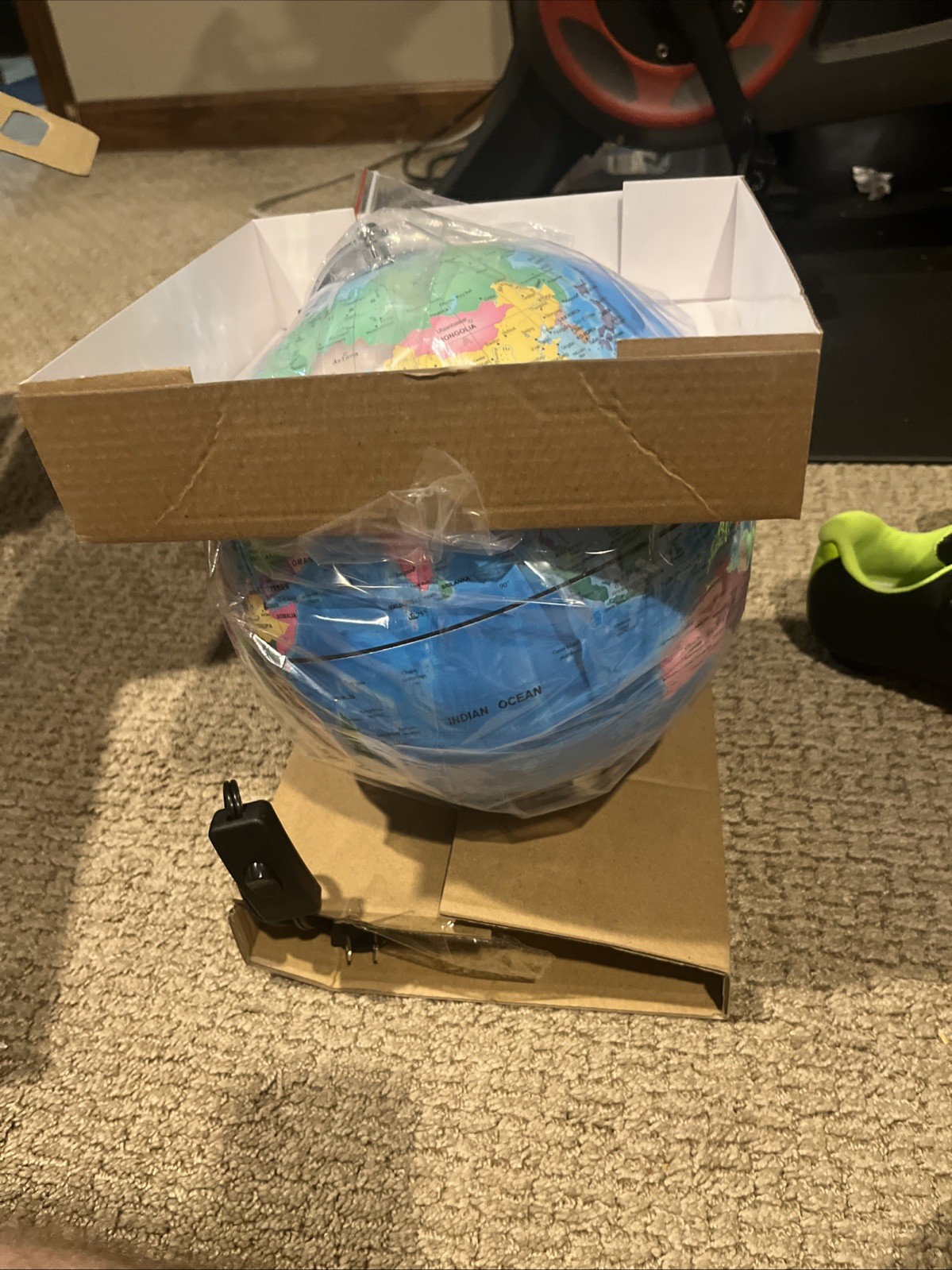 9" Illuminated Educational Kids World Globe + STEM Flags & Countries Interact...