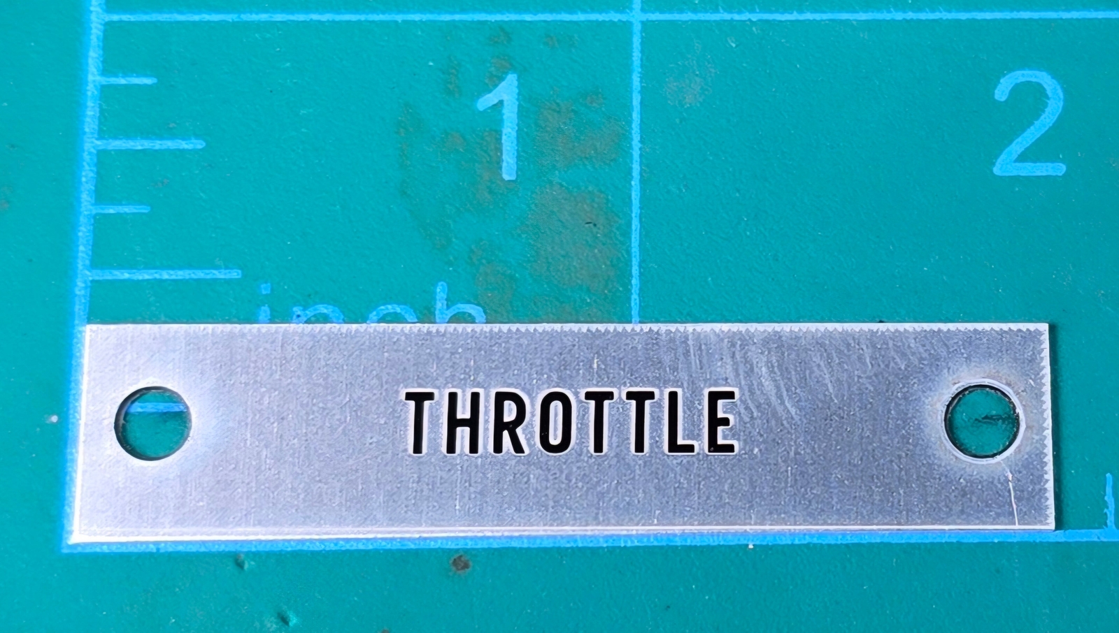 Peterbilt Throttle Label Plate