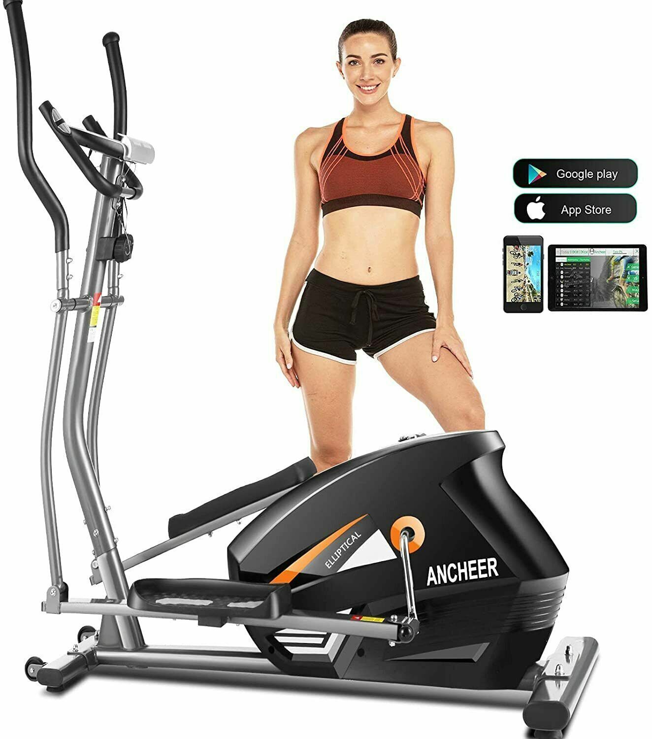 Elliptical Machine Magnetic Cross Trainer Exercise Bike Cardio Fitness Home Use-
