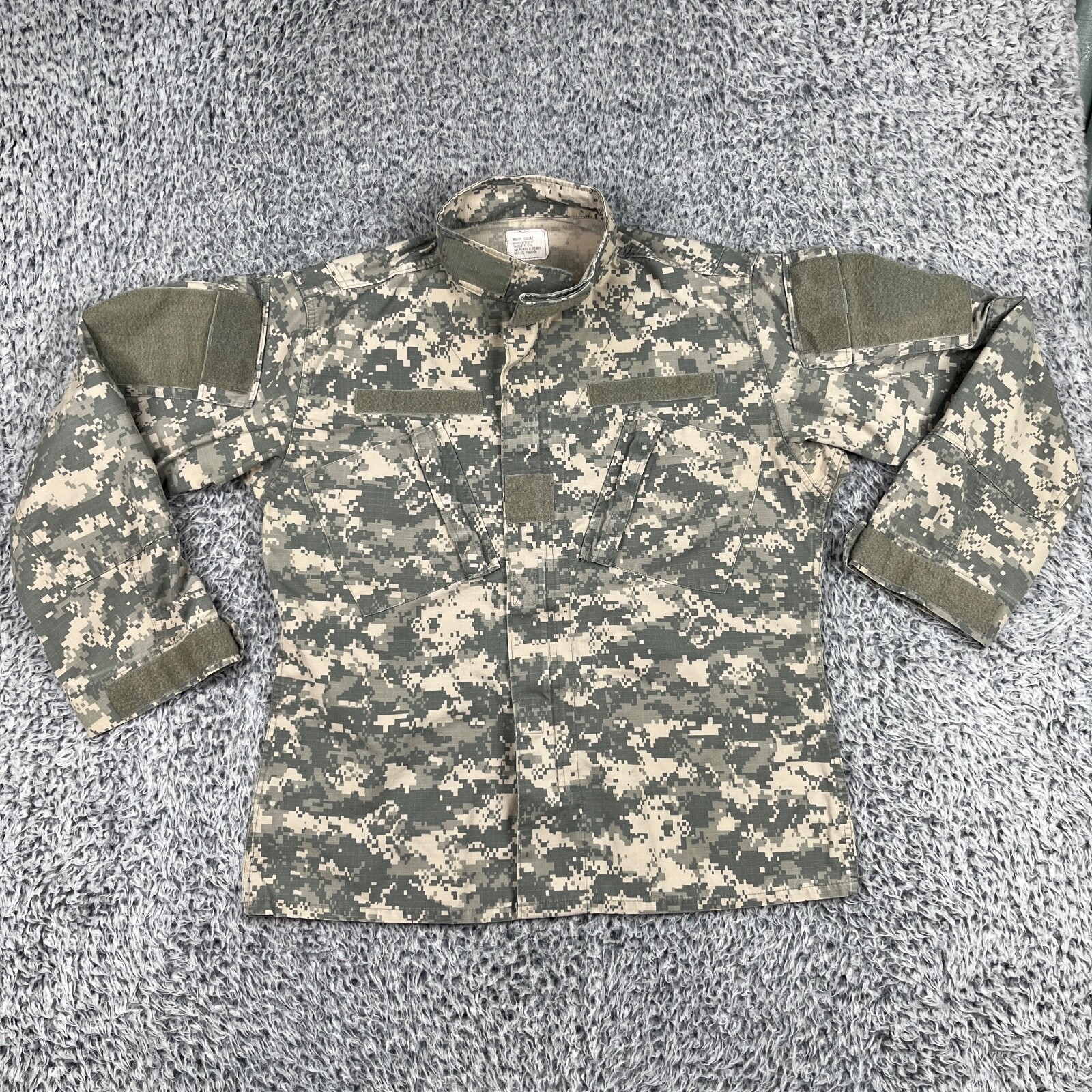 US Army Combat Uniform Coat Mens Medium Digital Camouflage Ripstop Cargo Jacket