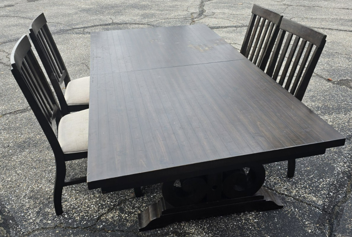 Solid Wood Dining Table Set  Heavy Durable and DIY projects 4 Chairs Large Bench