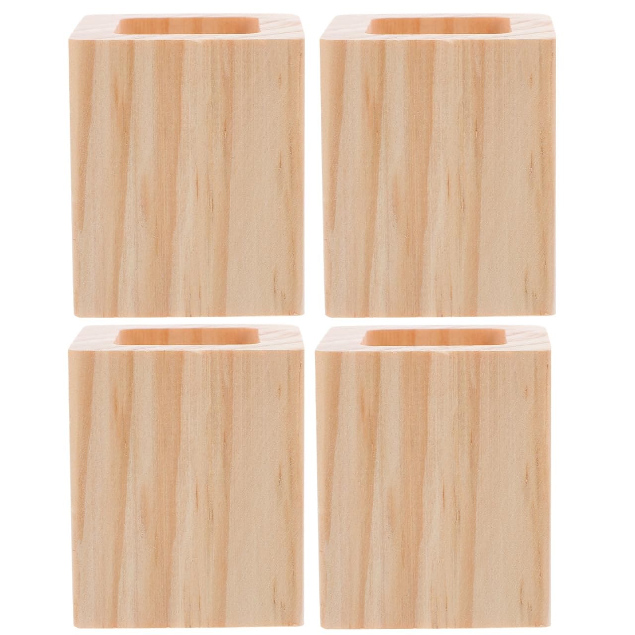 4Pcs Frniture Raisers Bed Risers,2.36 Inch Wood Bed Risers for Sofa Couch Des...