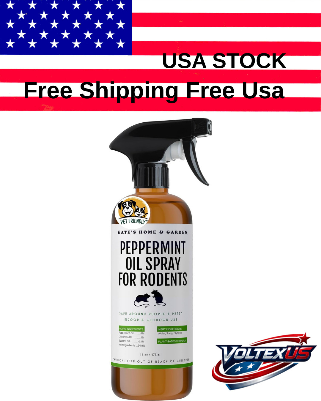 Peppermint Oil Spray, for Rodents Mice Raccoon Bat and, Squirrels Rodent Repelle