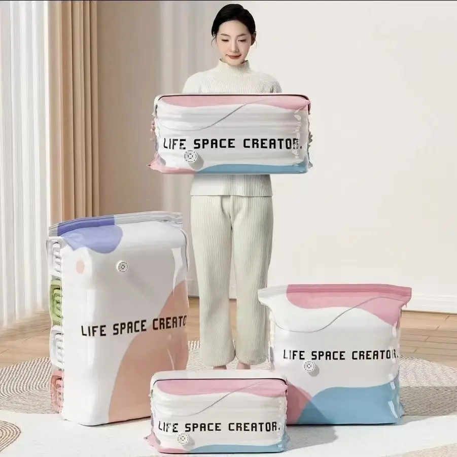 No Pump 3D Vacuum Storage Life Space Saver Better Life Space Bags 1/3/5Pcs